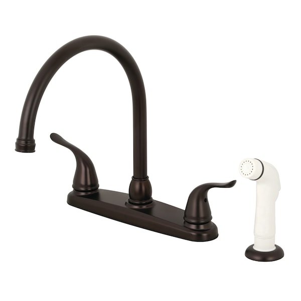 8" Centerset Kitchen Faucet W/ Sprayer, Oil Rubbed Bronze